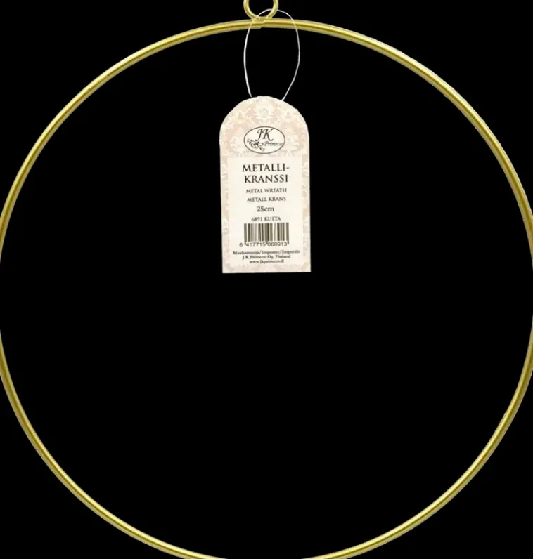 J.K. Primeco Askartelutarvikkeet>Metallikranssi Kulta 25Cm