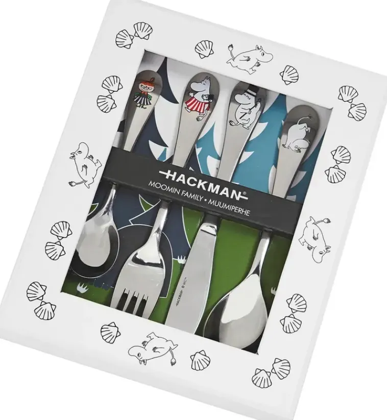Moomin Arabia Finland Aterimet Ja Ottimet>Moomin Arabia Hackman Muumi Lasten Aterinsetti Perhe 4-Osainen