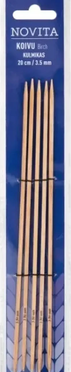 Novita Käsityötarvikkeet>Sukkapuikko Kulmikas 20Cm - 3,5 Mm Koivu