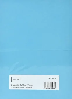 Karto Askartelutarvikkeet>2-Os. Kortti 15X21 Cm 220 Gsm Vaalean Sininen 10 Kpl/Pss