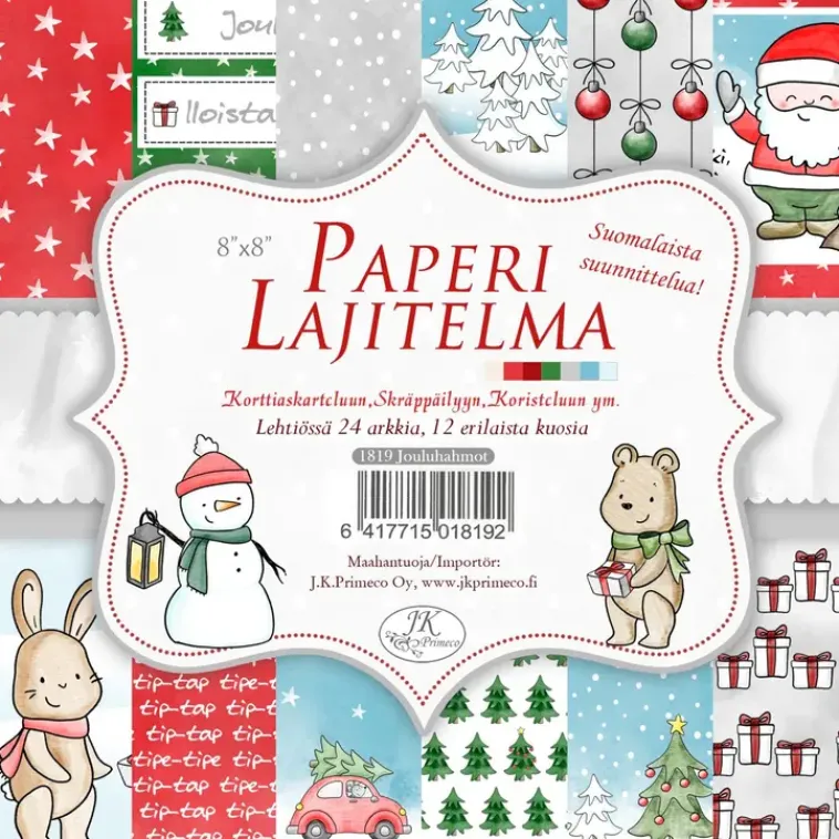 J.K. Primeco Askartelutarvikkeet<Paperilaj. Jouluhahmot 8X8
