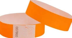 Ei merkkiä Paperitarvikkeet>Plastipap Paasylippuranneke Oranssi Neonvari Tyvek-Materiaalia Vedenkestava Numeroitu 19X255Mm 50Kpl