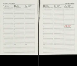 NNX Kalenterit></noscript>Poytakalenteri A5 Kangas, Musta