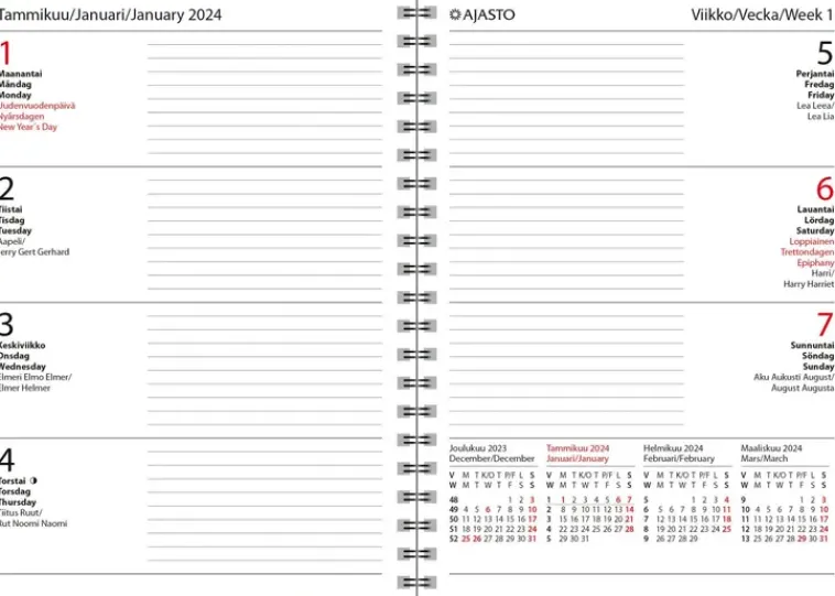 Ajasto Kalenterit>Poytakalenteri Diario Horizontal, Petrooli