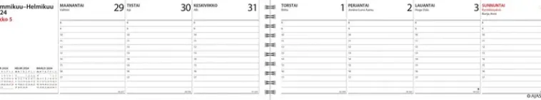 Ajasto Kalenterit>Poytakalenteri Memo Eko, Musta