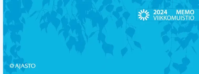 Ajasto Kalenterit>Poytakalenteri Memo-Viikkomuistio, Sininen