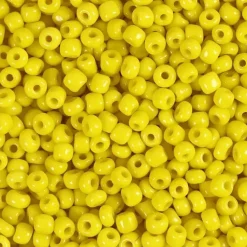 Ei merkkiä Askartelutarvikkeet>Rocaille-Siemenhelmet, Keltainen, Halk. 3 Mm, Koko 8/0 , Aukon Koko 0,6-1,0 Mm, 25 G/ 1 Pkk