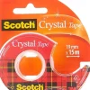 3M Toimistotarvikkeet>Scotch® Crystal Clear-Teippi, 19 Mm X 15 M, 1 Rulla + Kasiteline
