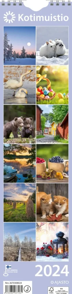 Ajasto Kalenterit>Seinakalenteri Kotimuistio/Hemkalendern
