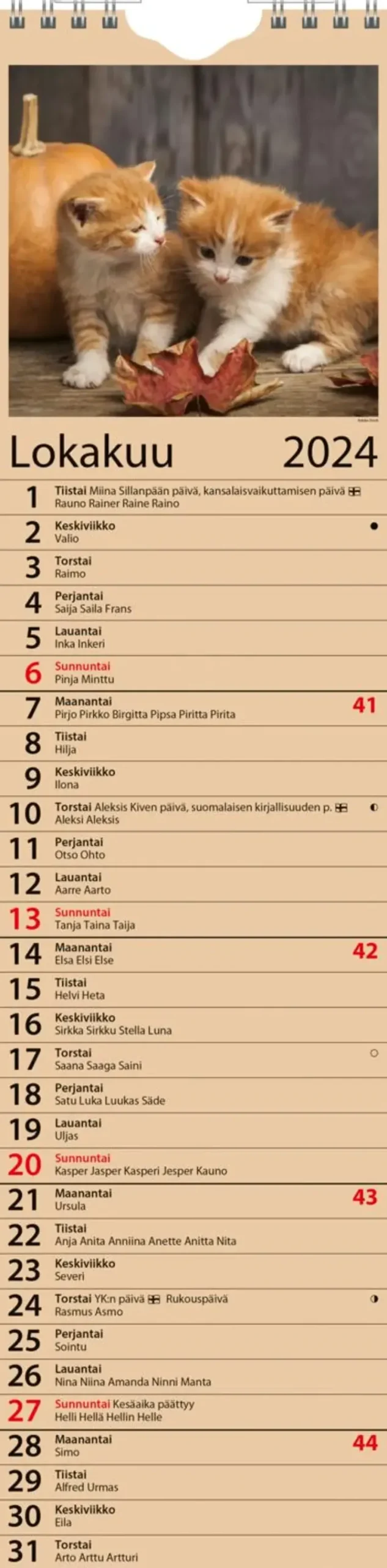Ajasto Kalenterit>Seinakalenteri Kotimuistio/Hemkalendern