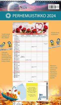 Ajasto Kalenterit>Seinakalenteri Perhemuistikko