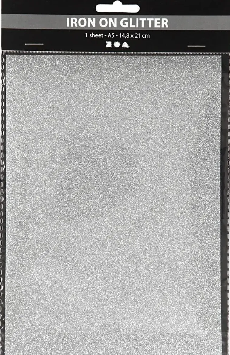 Nellen Askartelutarvikkeet>Silityskalvo, A5 14,8X21 Cm, Hopea, Kimalle, 1Ark