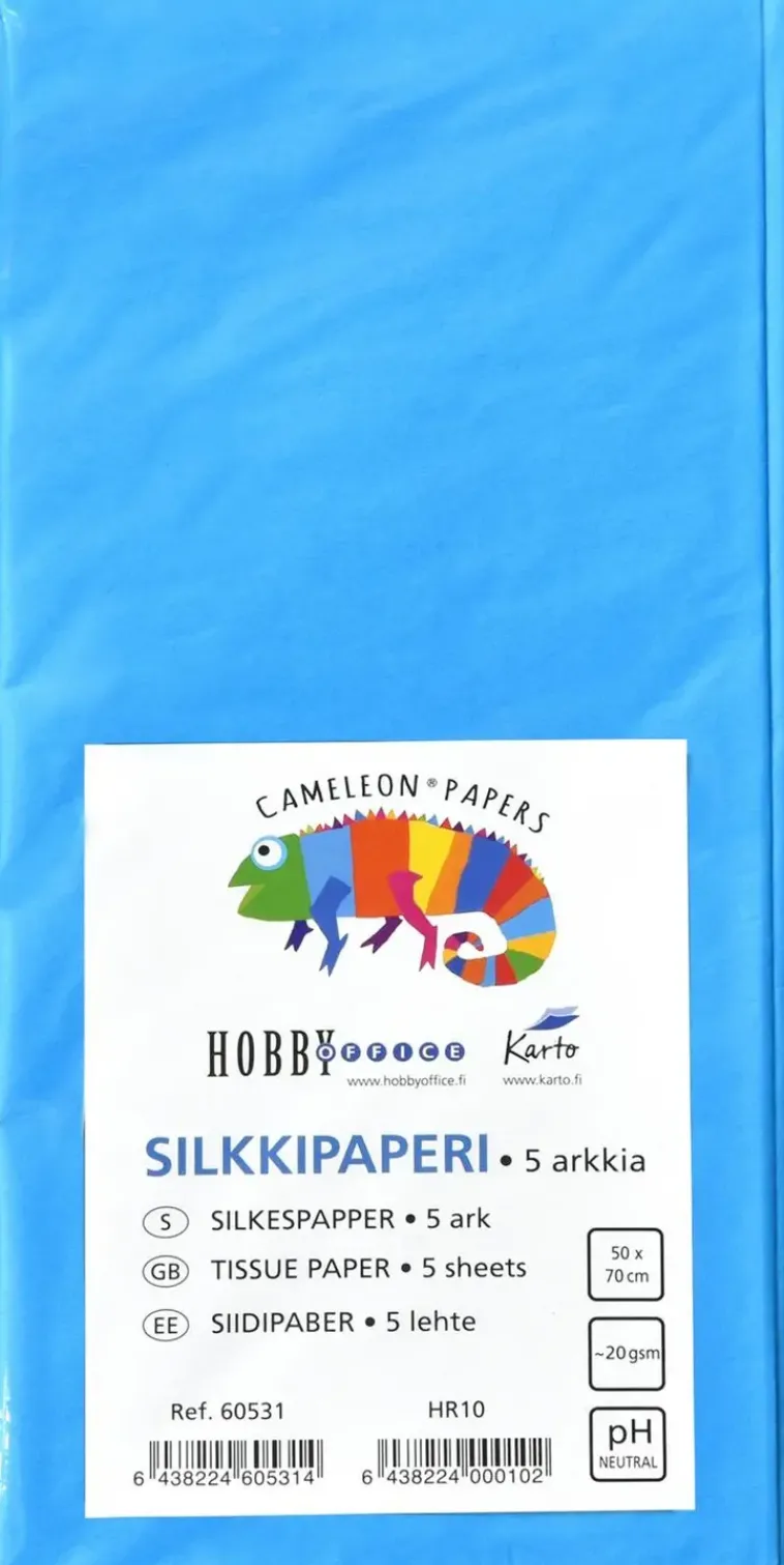 Ei merkkiä Askartelutarvikkeet>Silkkipaperi 50X70 Cm Kirkkaan Sininen 5 Ark
