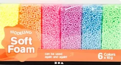 Nellen Askartelutarvikkeet<Soft Foam, Varilajtelma, 6X10G