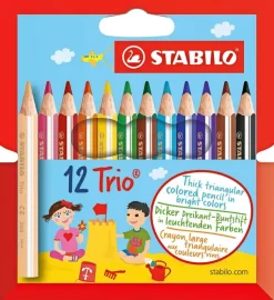 STABILO Toimistotarvikkeet>Puuvarikyna Trio Paksu Ja Lyhyt 12 Varia
