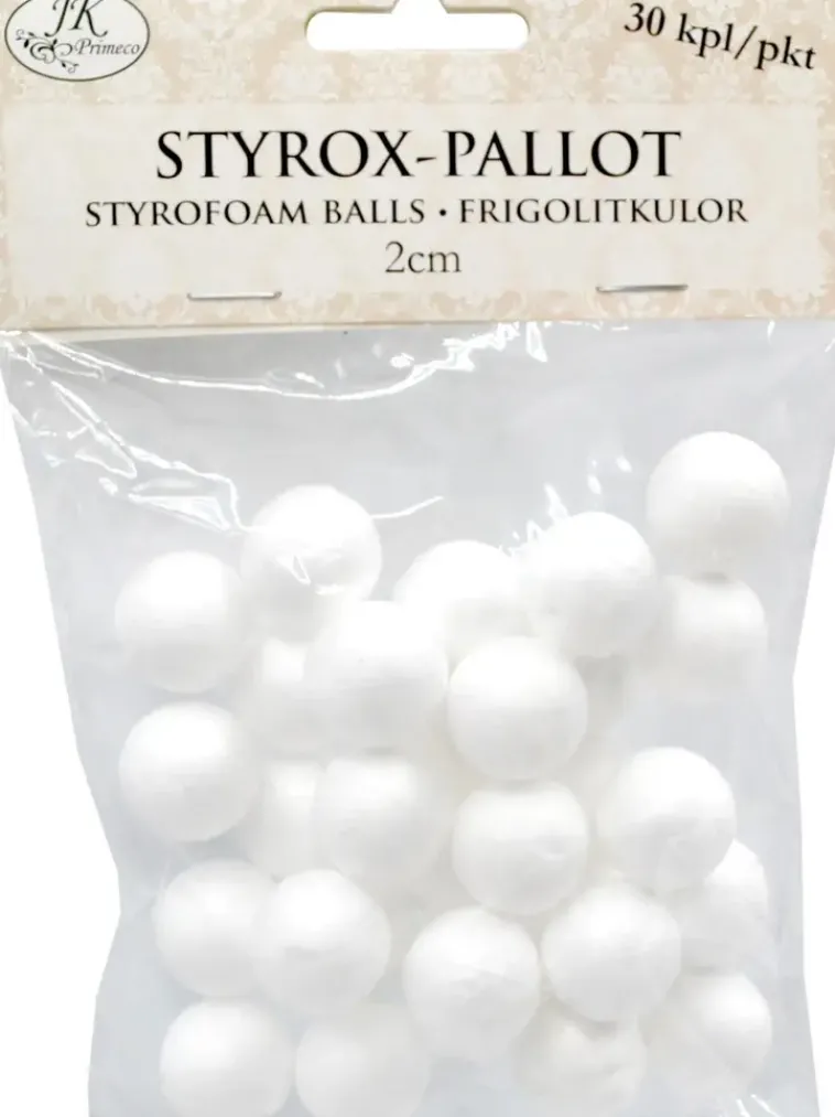 J.K. Primeco Askartelutarvikkeet>Sunlit Styrox-Pallo 2Cm