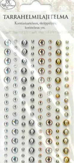 J.K. Primeco Askartelutarvikkeet>Tarrahelmilajitelma Kulta/Hopea