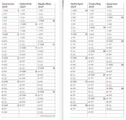 Ajasto Kalenterit></noscript>Taskukalenteri Hermes Nova, Musta