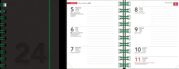 CC Kalenterit Kalenterit>Taskukalenteri Ontime Mini Eko 2024