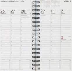 TimeSystem Kalenterit>Taskukalenteri Time System Memory Turkoosi 2024