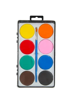 NNX Toimistotarvikkeet>Vesivarit Jumbo 8 Kpl Ja Sivellin